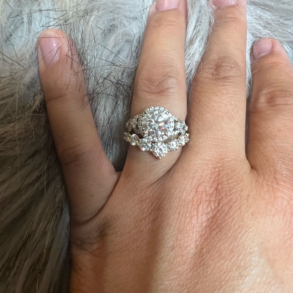 Special custome made bridal wedding ring band only  in 2ct tw - Picture 6 of 8
